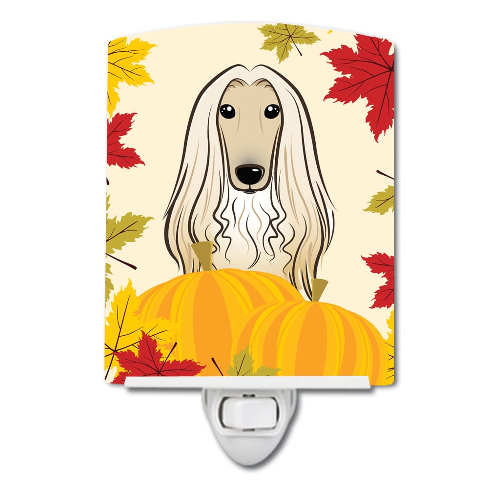 BB2050CNL Afghan Hound Thanksgiving Ceramic Night Light