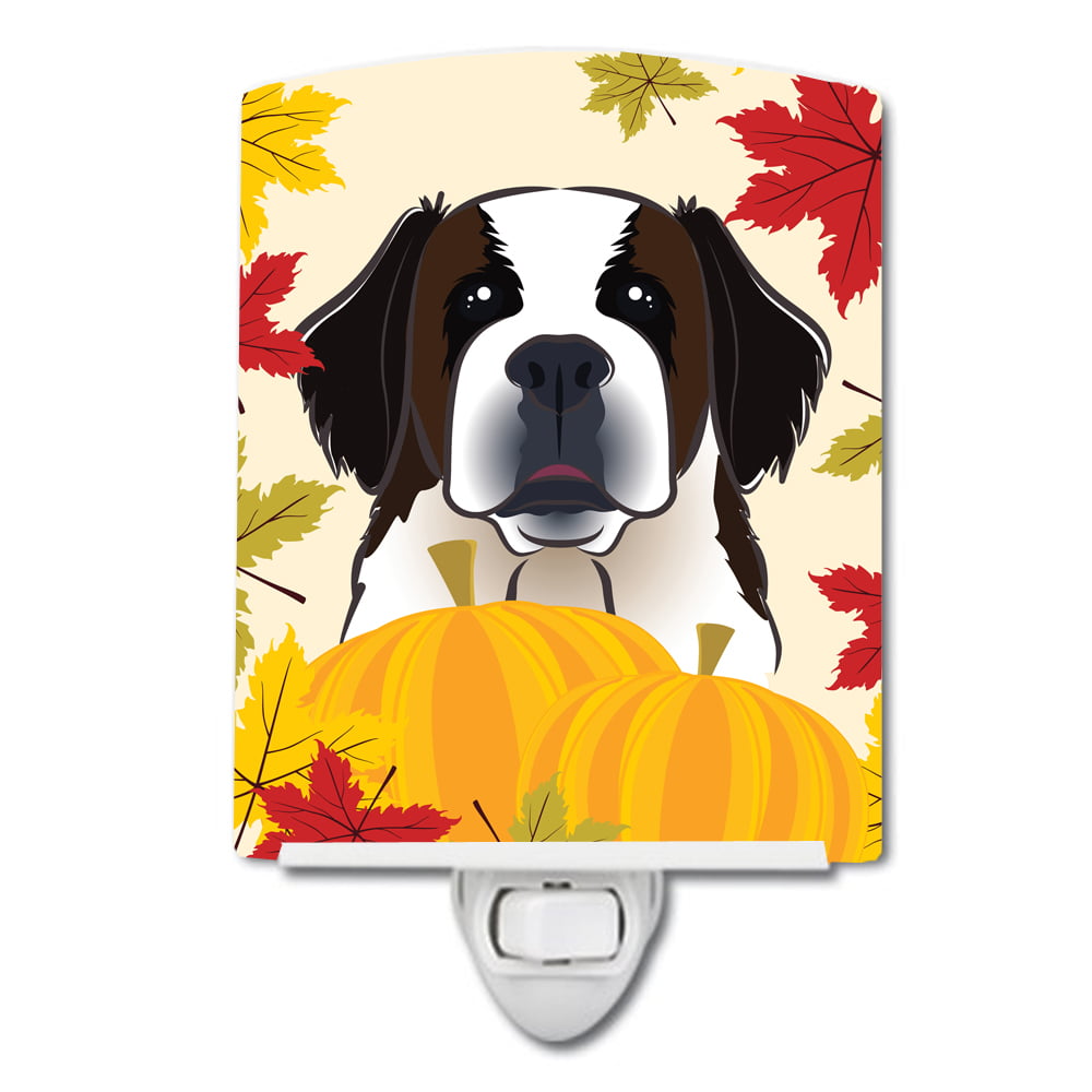 Saint Bernard Thanksgiving Ceramic Night Light