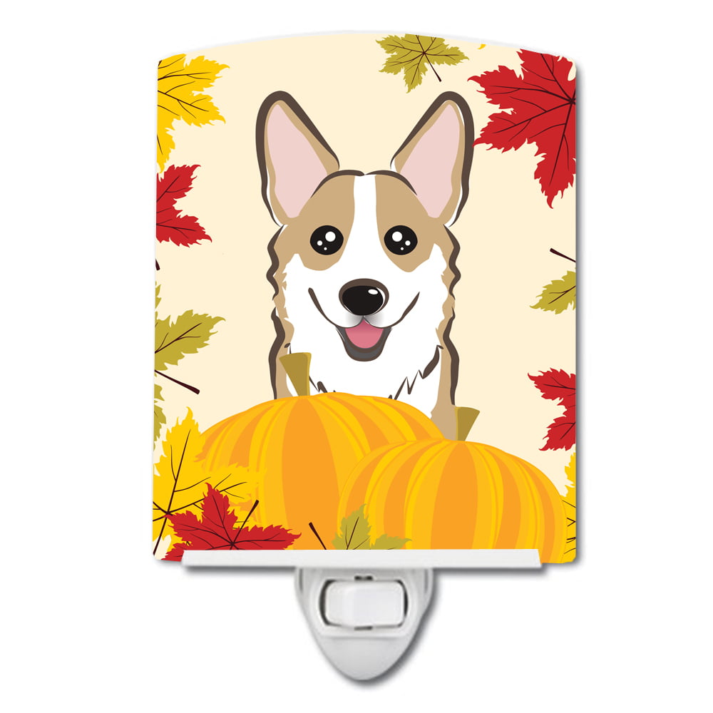 BB2059CNL Sable Corgi Thanksgiving Ceramic Night Light