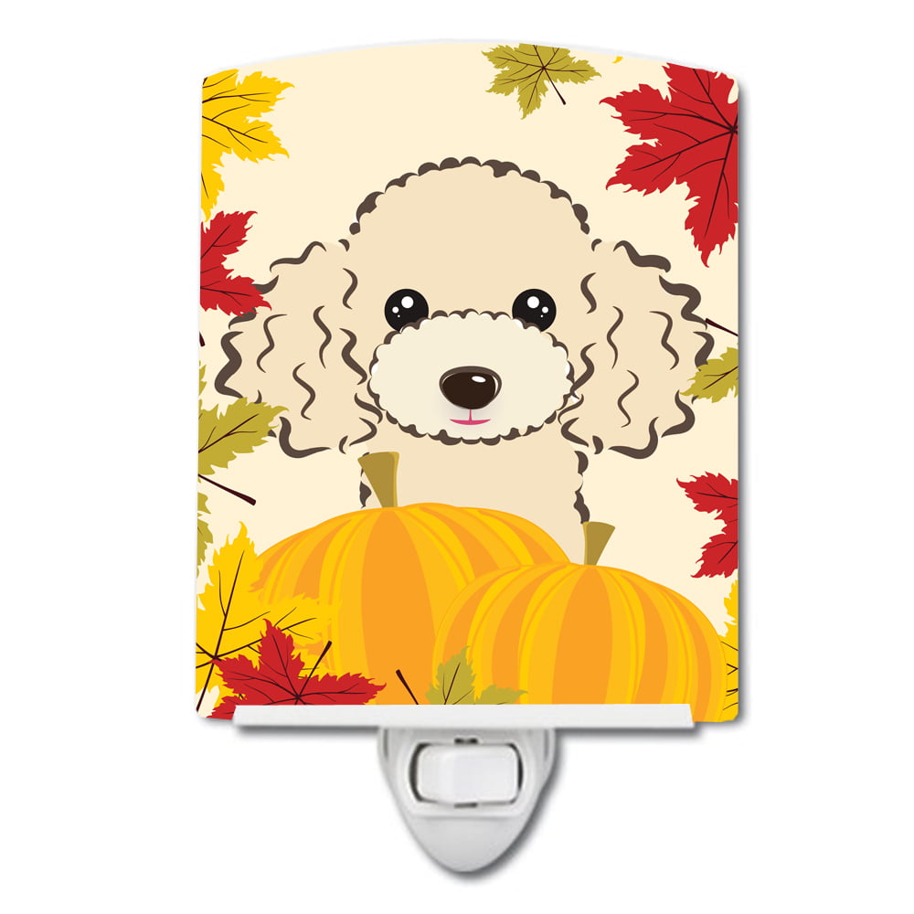 BB2064CNL Buff Poodle Thanksgiving Ceramic Night Light