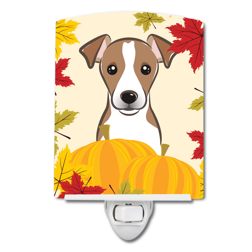Jack Russell Terrier Thanksgiving Ceramic Night Light