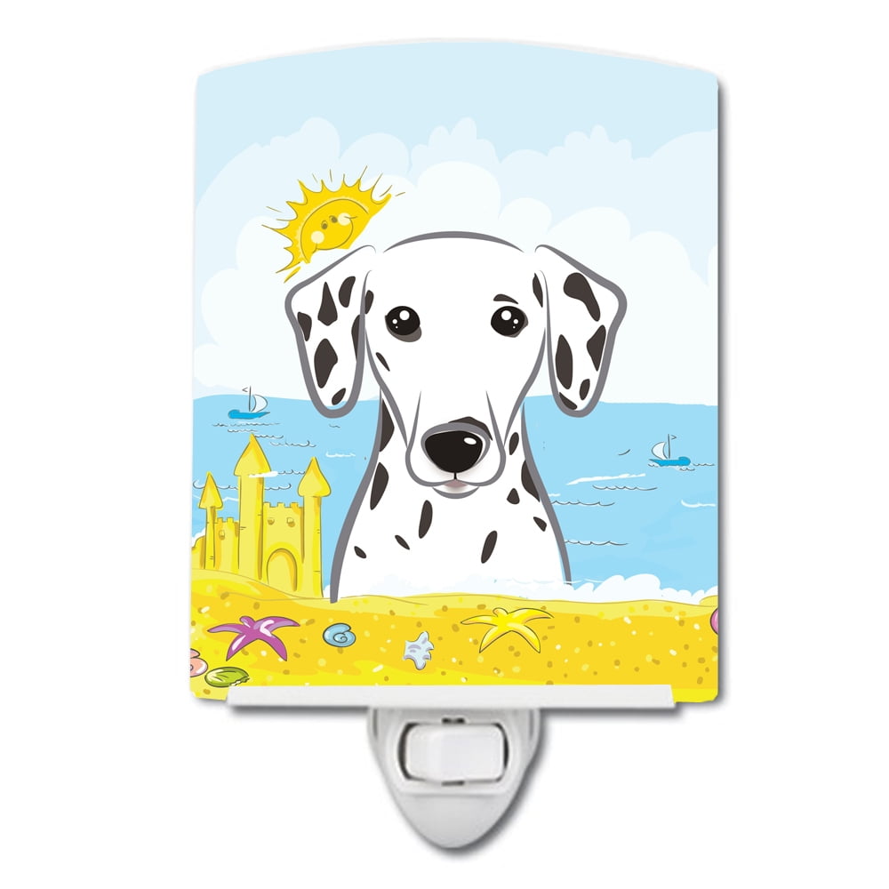 BB2078CNL Dalmatian Summer Beach Ceramic Night Light