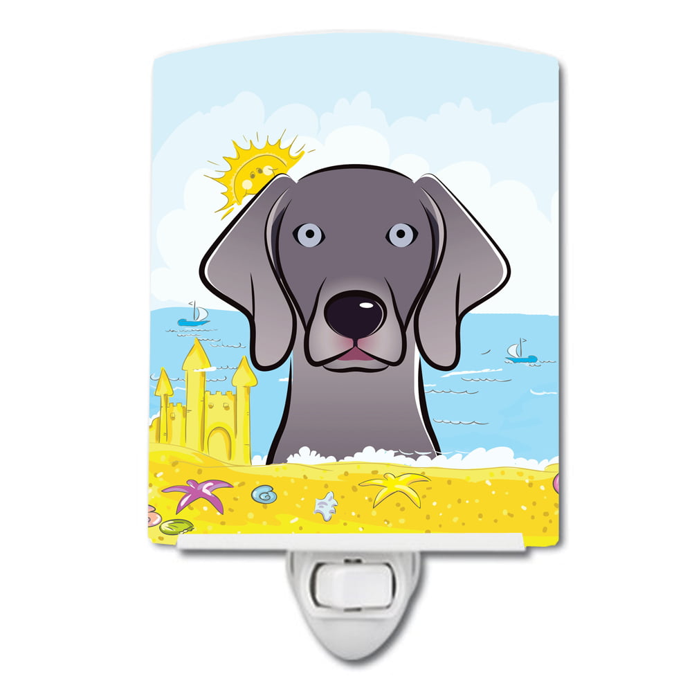 BB2099CNL Weimaraner Summer Beach Ceramic Night Light