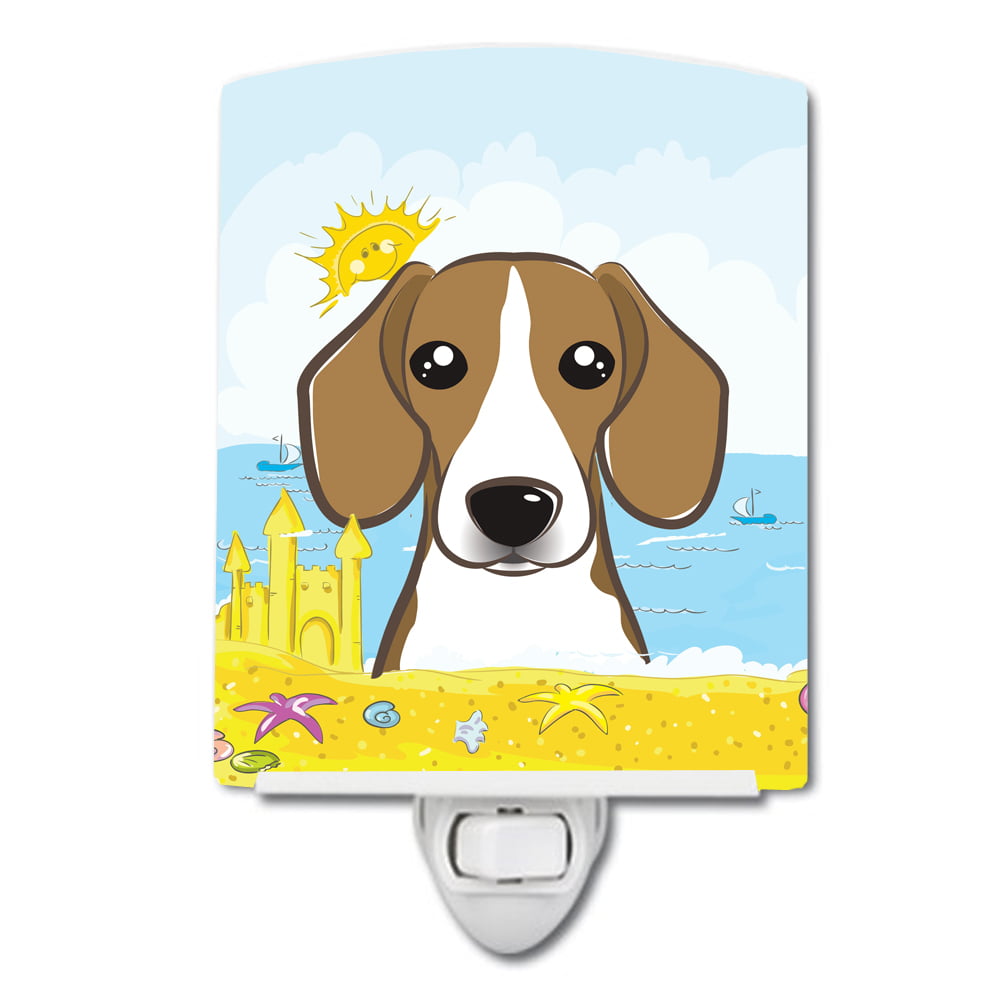 BB2107CNL Beagle Summer Beach Ceramic Night Light