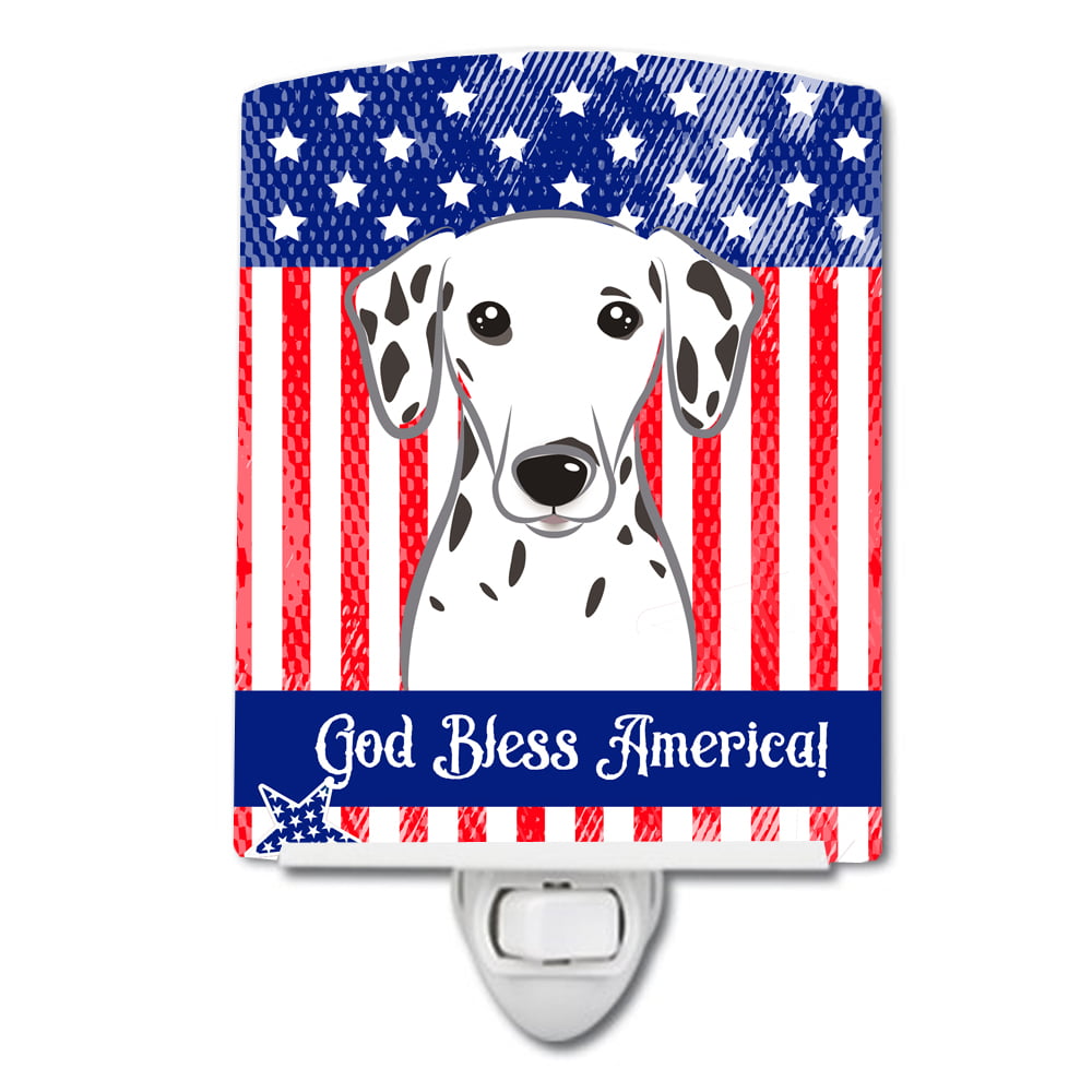 American Flag & Dalmatian Ceramic Night Light