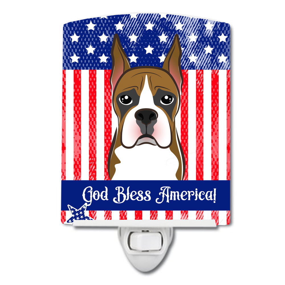 American Flag & Boxer Ceramic Night Light