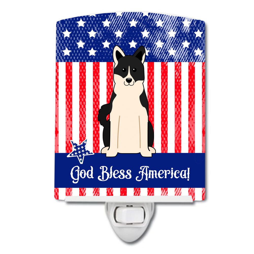 Patriotic USA Russo-European Laika Spitz Ceramic Night Light