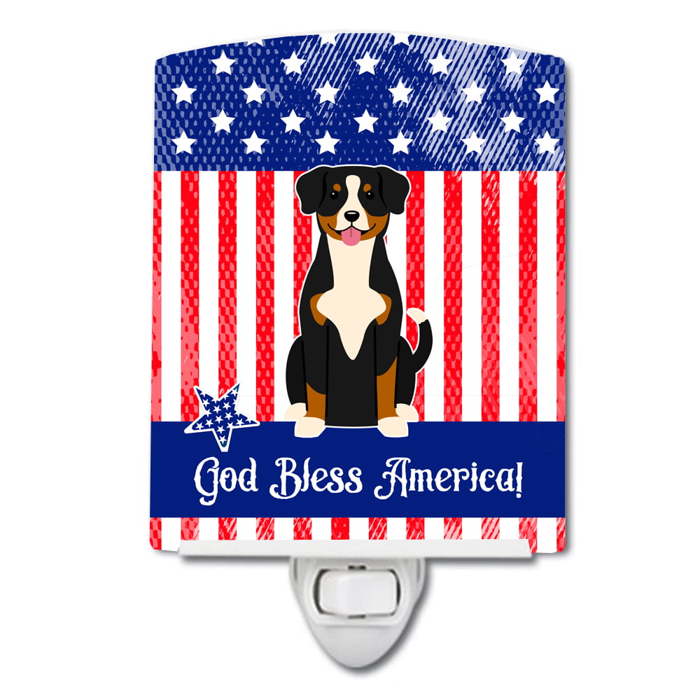 Patriotic USA Entlebucher Ceramic Night Light