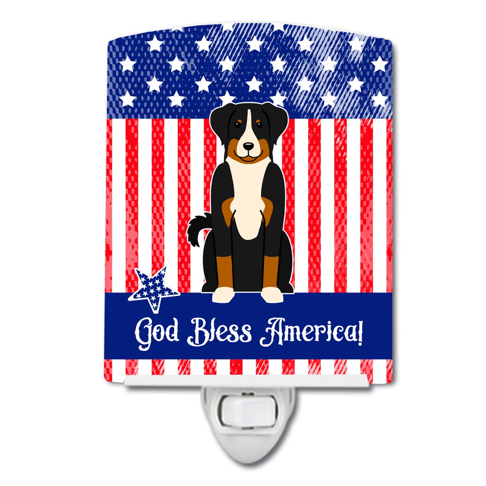 Patriotic USA Appenzeller Sennenhund Ceramic Night Light