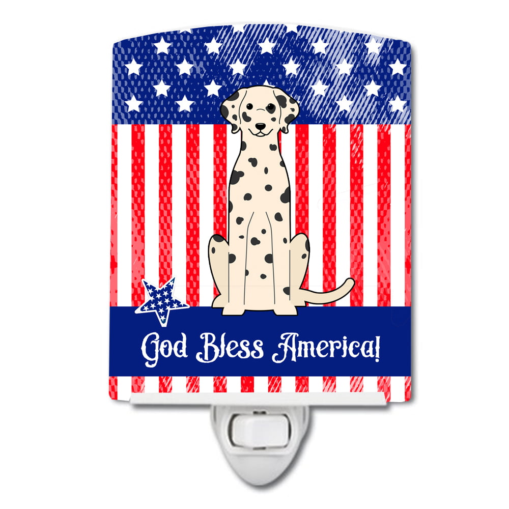 Patriotic USA Dalmatian Ceramic Night Light