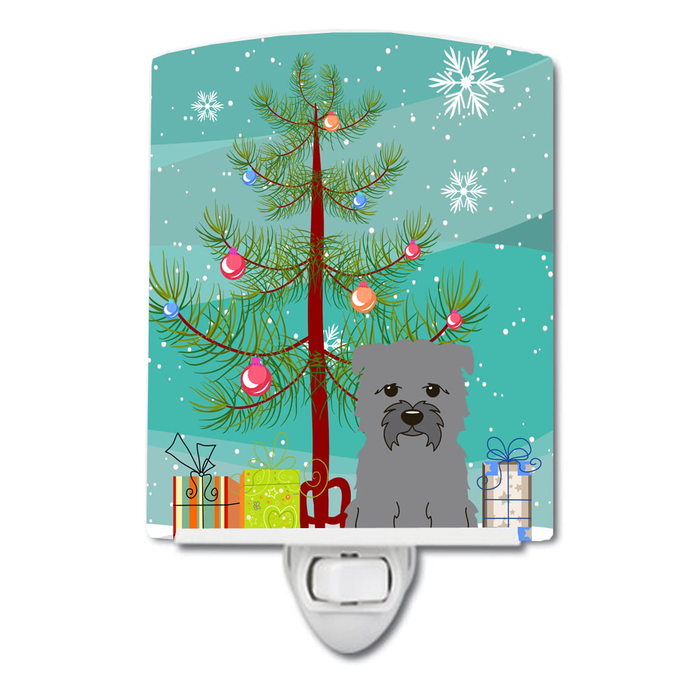 BB4184CNL Merry Christmas Tree Glen of Imal Grey Ceramic Night Light
