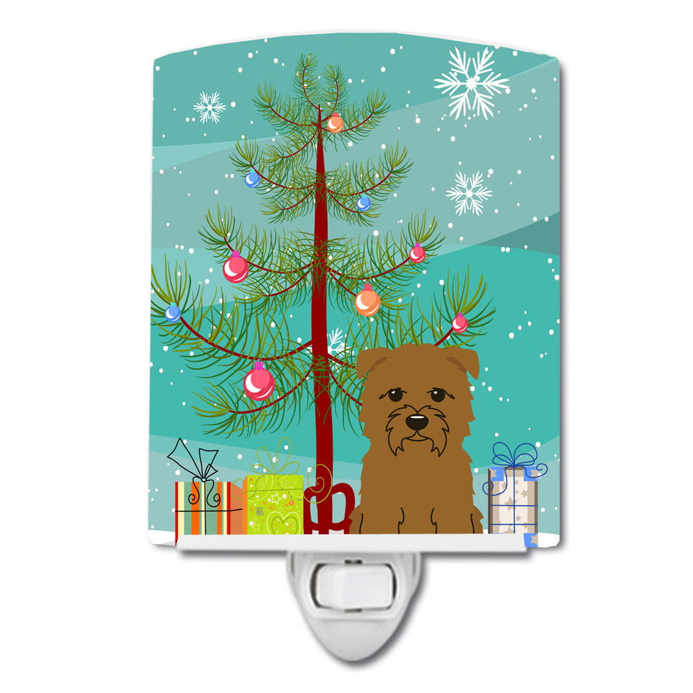 Merry Christmas Tree Glen of Imal Tan Ceramic Night Light