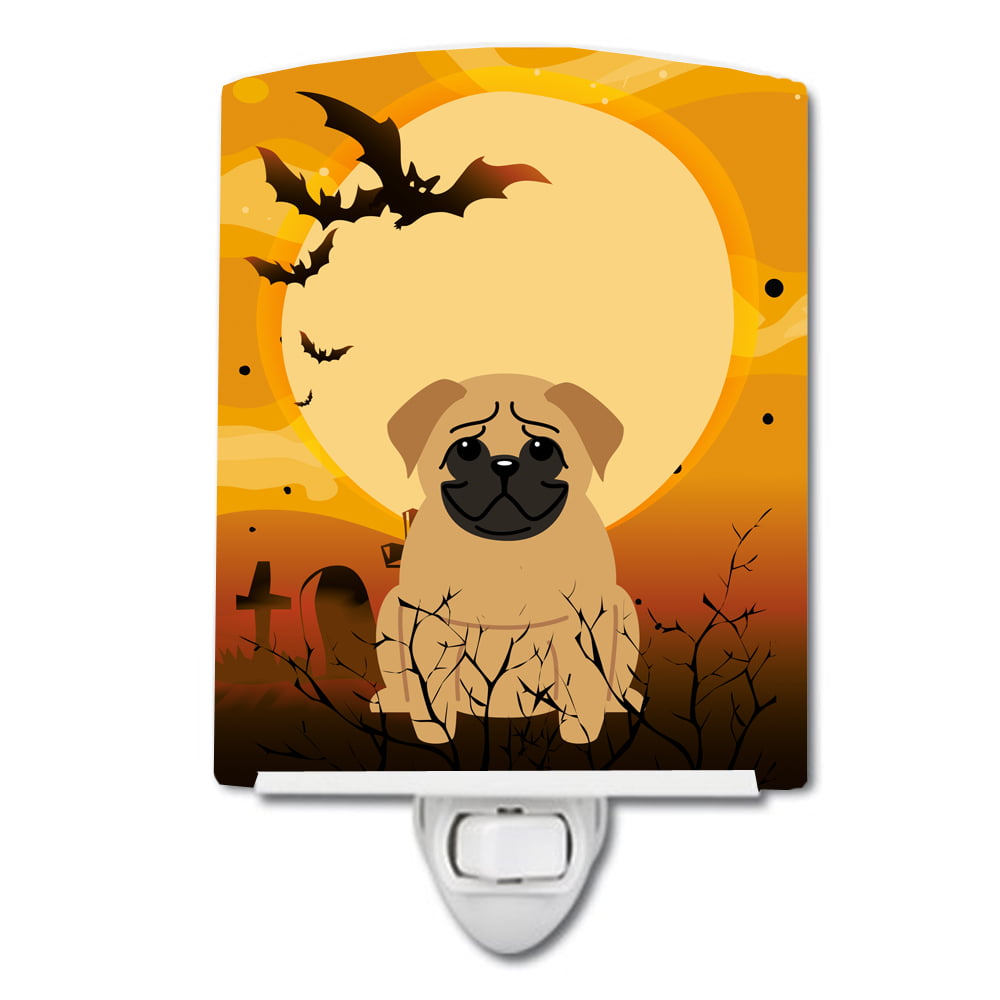 Halloween Pug Brown Ceramic Night Light
