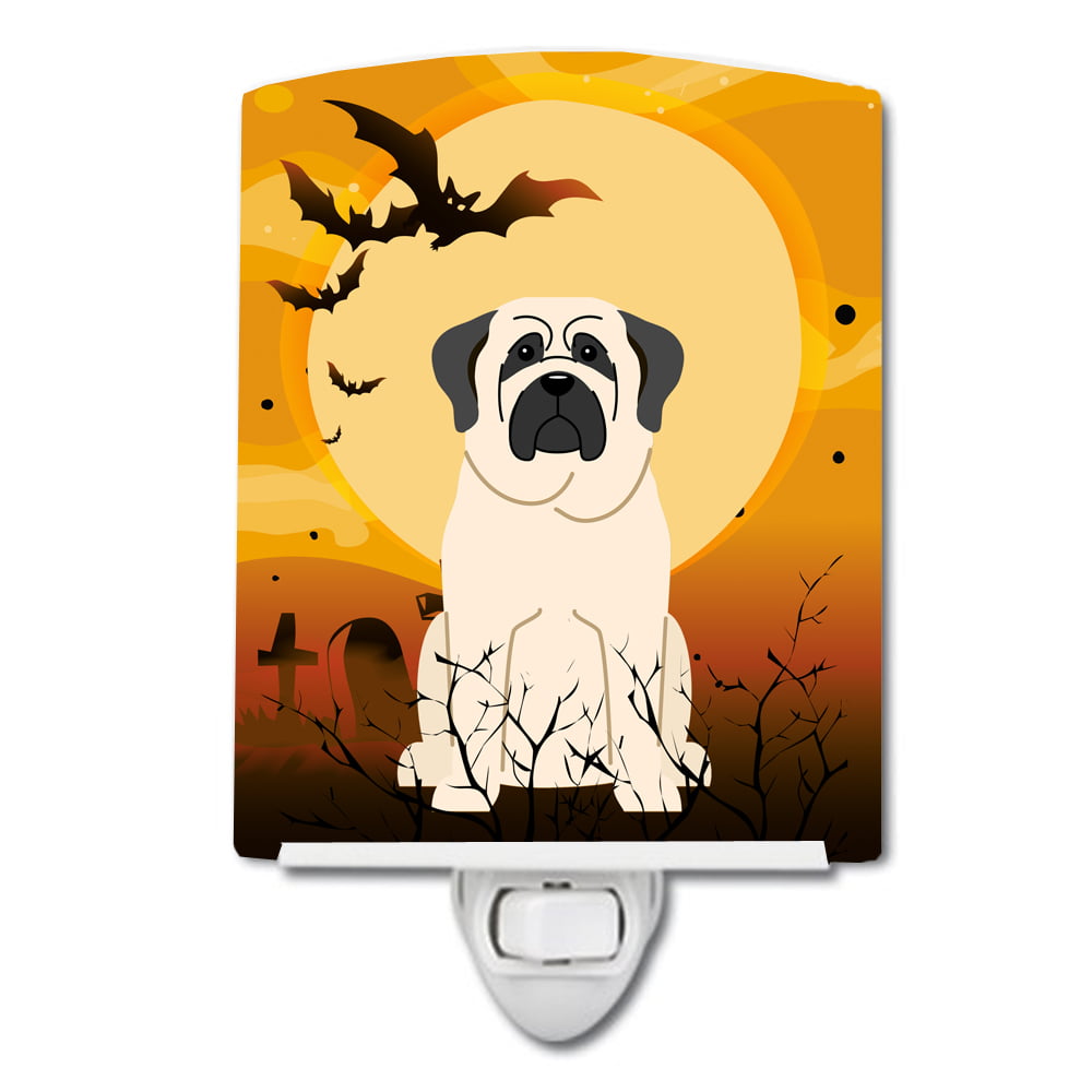 Halloween Mastiff White Ceramic Night Light