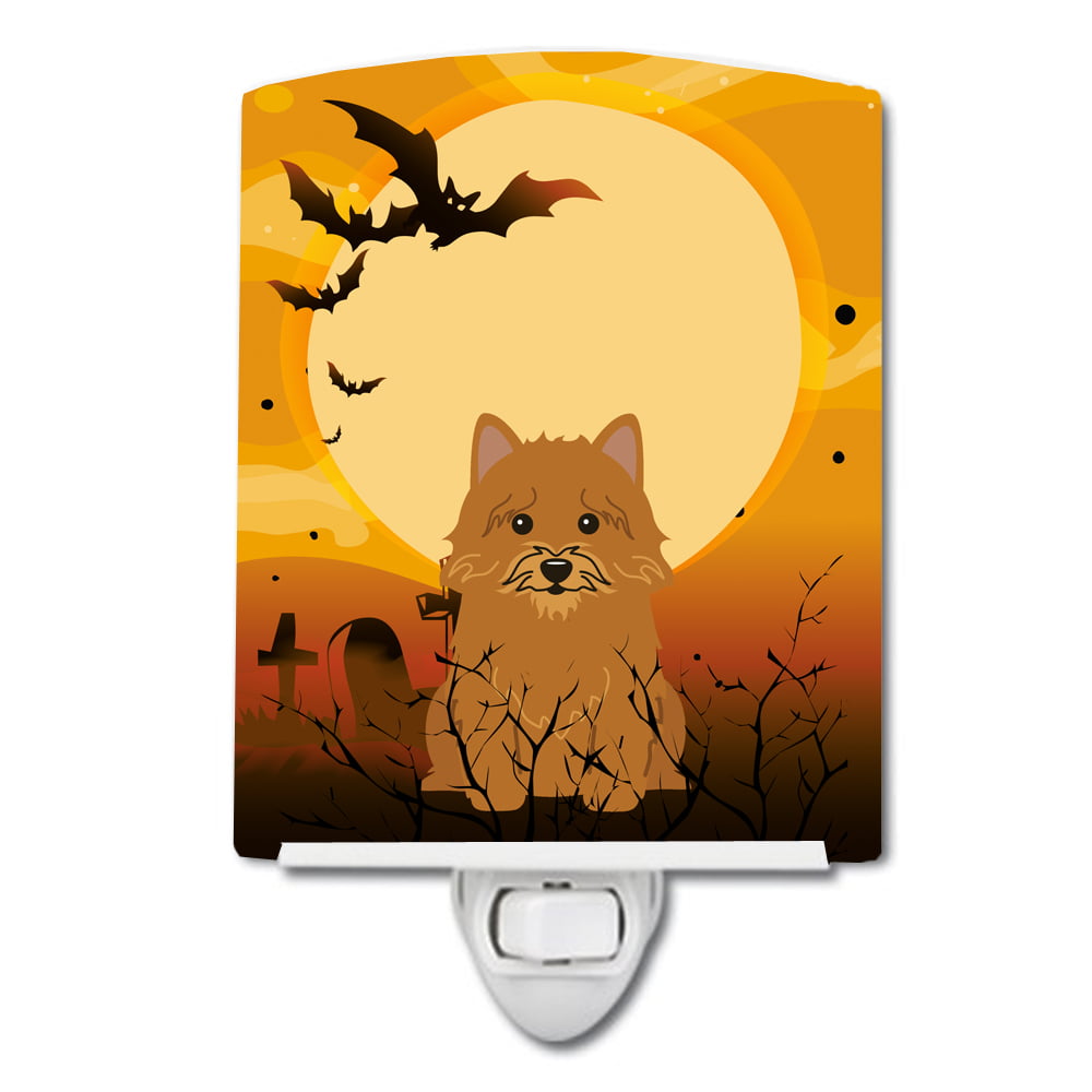 Halloween Norwich Terrier Ceramic Night Light