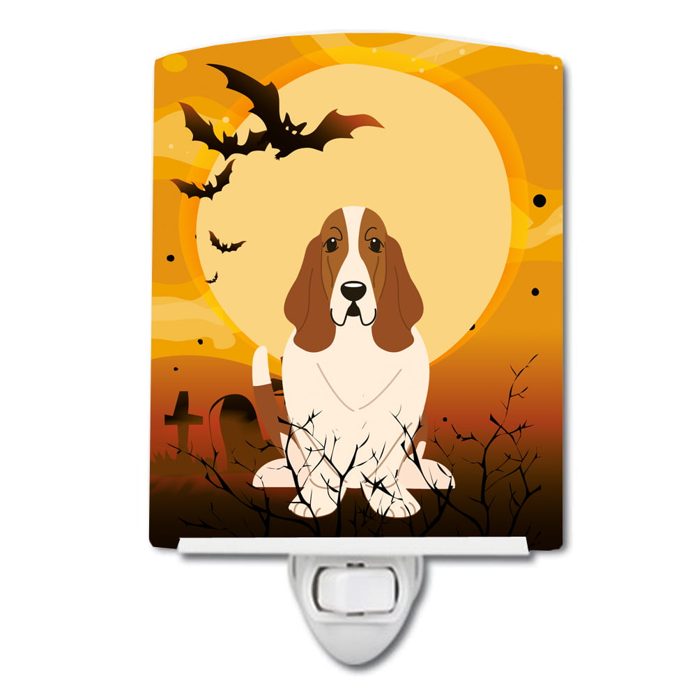 BB4287CNL Halloween Basset Hound Ceramic Night Light