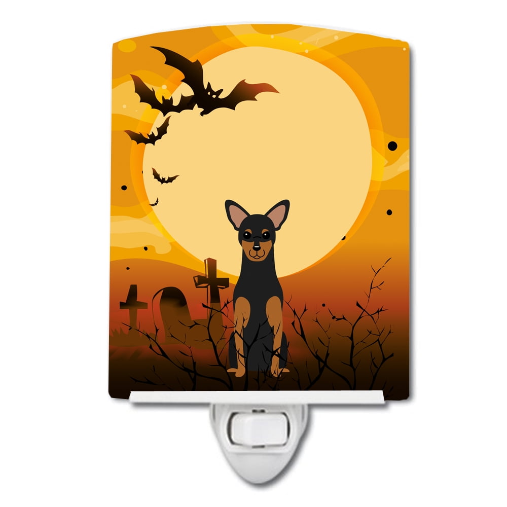 Halloween Manchester Terrier Ceramic Night Light