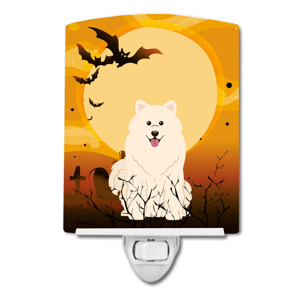 BB4296CNL Halloween Samoyed Ceramic Night Light