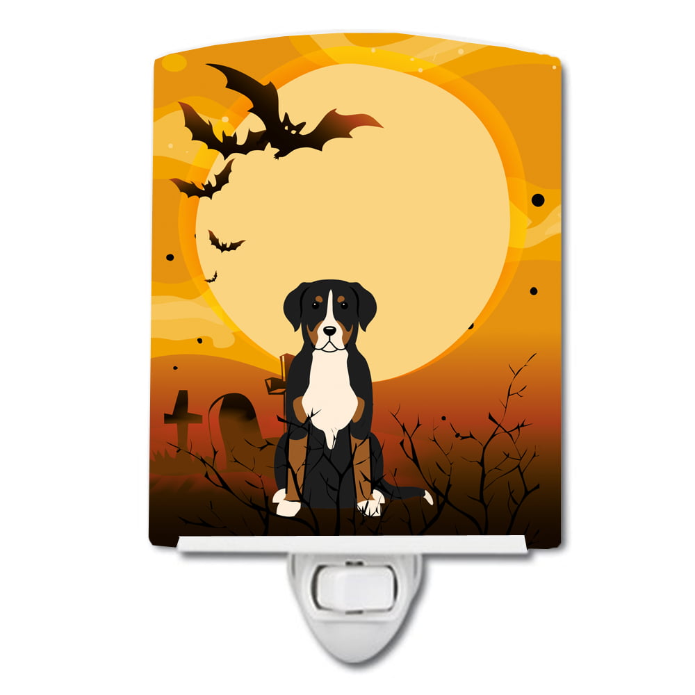 Halloween Greater Swiss Mountain Dog Ceramic Night Light