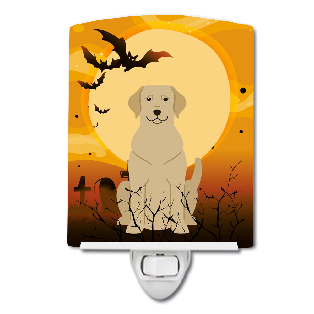 Halloween Yellow Labrador Ceramic Night Light