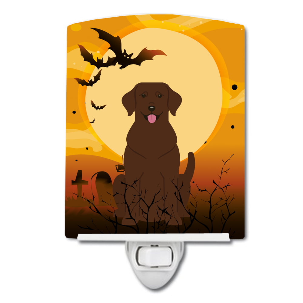 Halloween Chocolate Labrador Ceramic Night Light