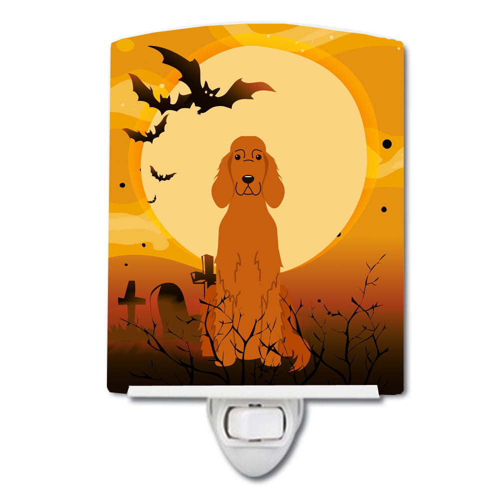 BB4330CNL Halloween Irish Setter Ceramic Night Light