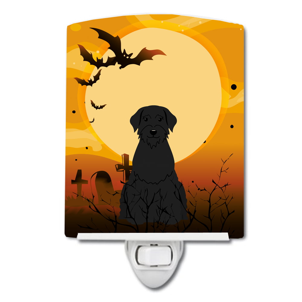 Halloween Giant Schnauzer Ceramic Night Light