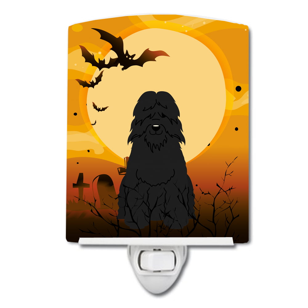 Halloween Bouvier Des Flandres Ceramic Night Light