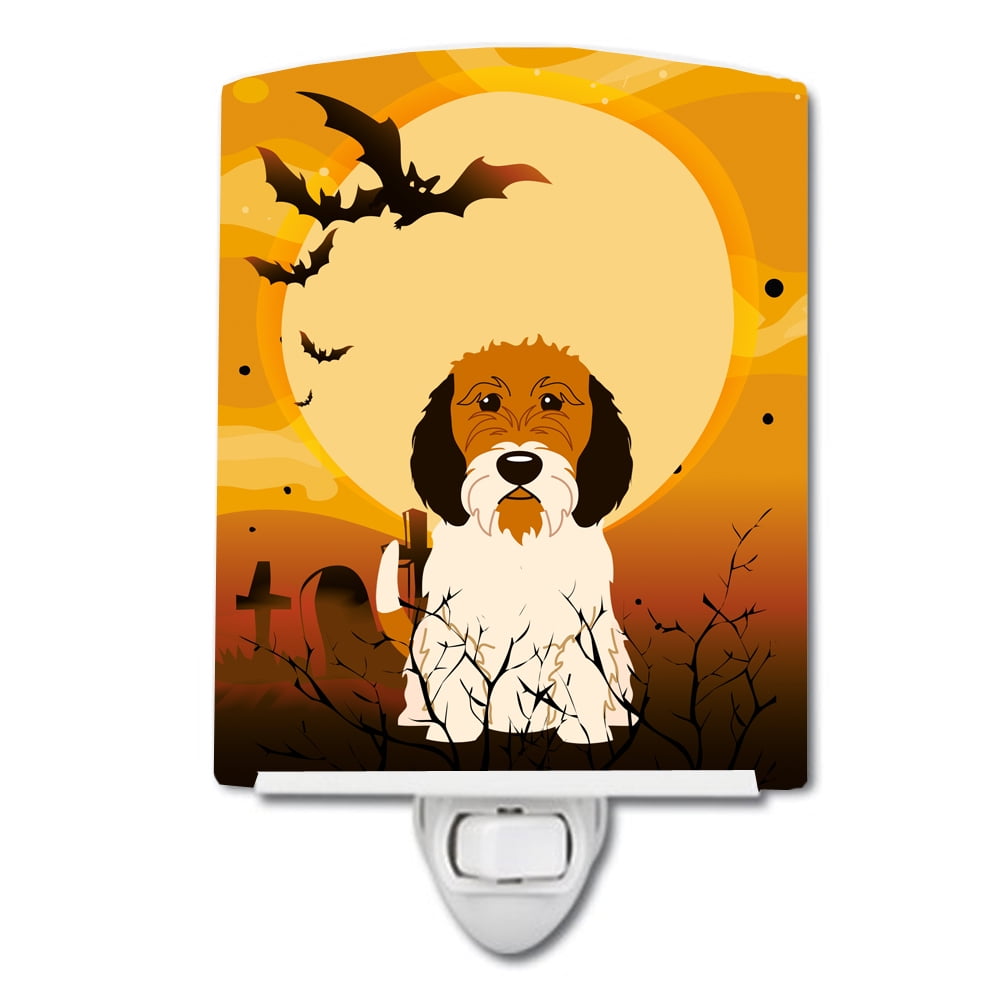 Halloween Petit Basset Griffon Veenden Ceramic Night Light