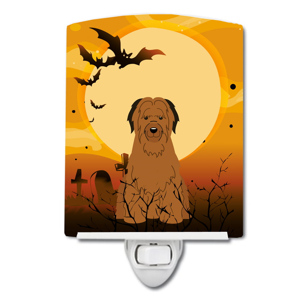 Halloween Briard Brown Ceramic Night Light