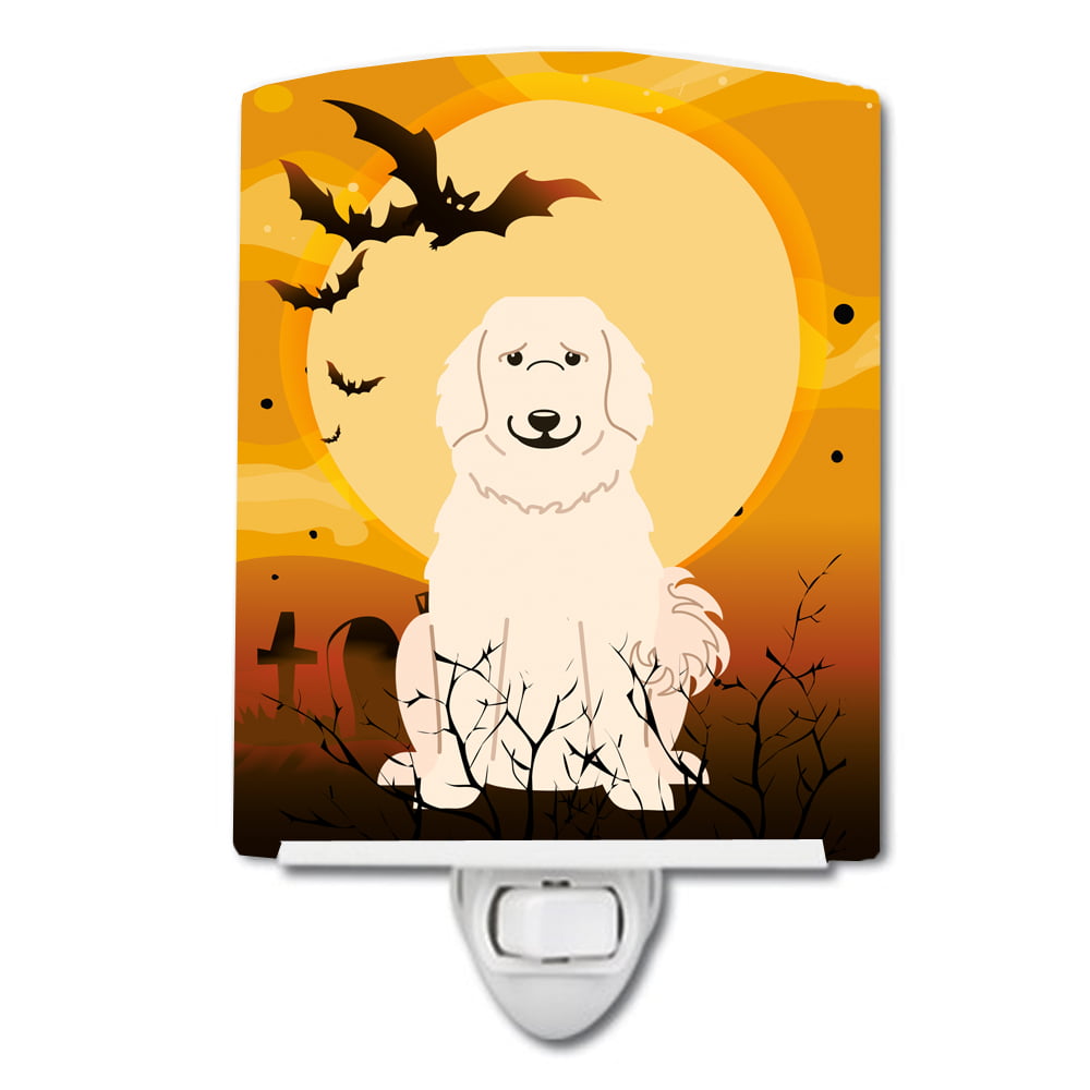 Halloween Great Pyrenese Ceramic Night Light