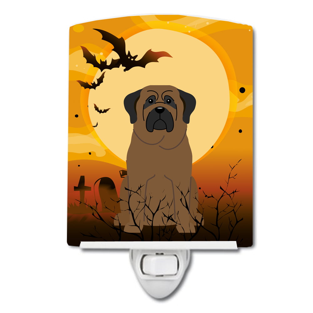 BB4350CNL Halloween Bullmastiff Ceramic Night Light