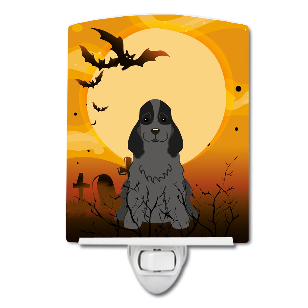 Halloween Cocker Spaniel Black Ceramic Night Light