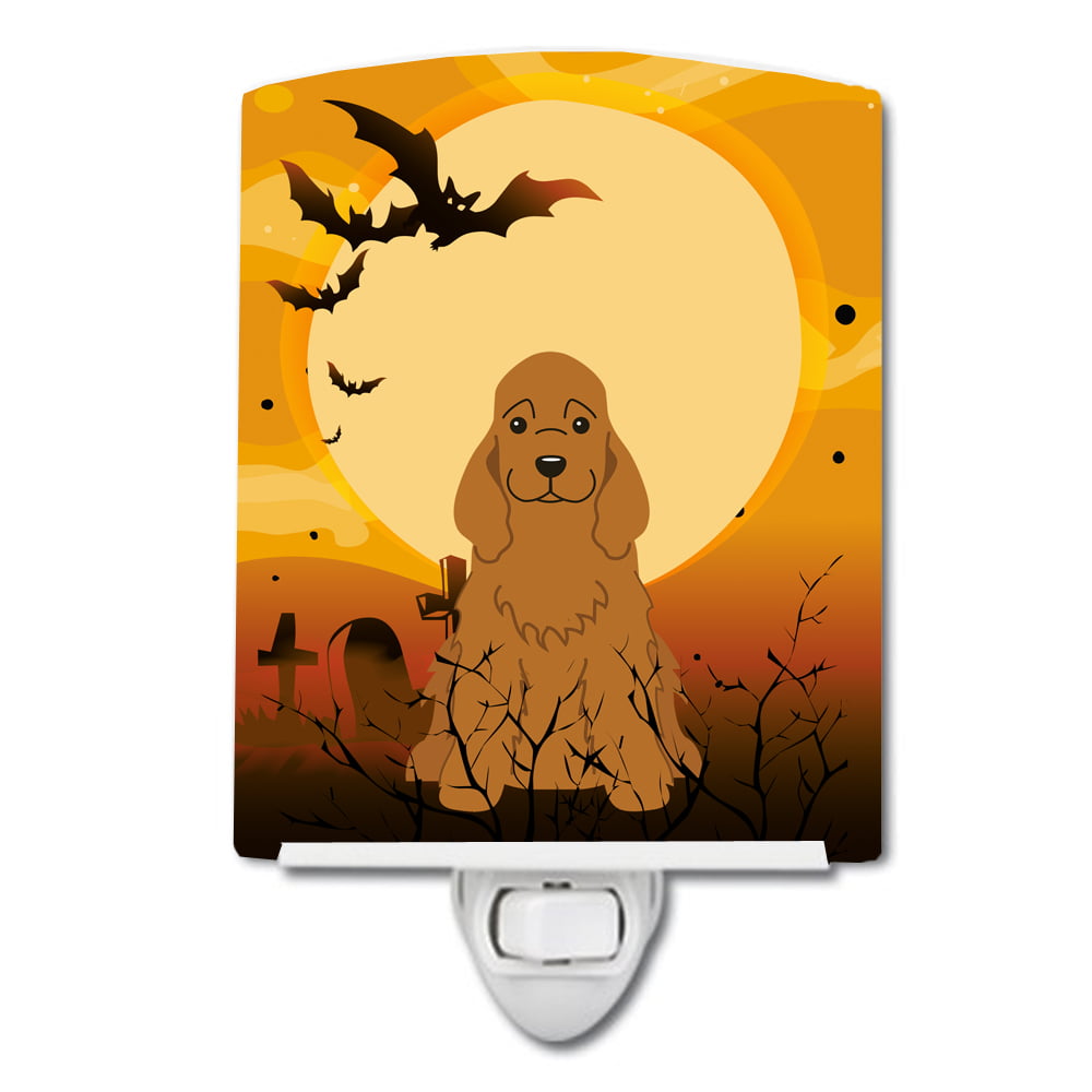 BB4361CNL Halloween Cocker Spaniel Red Ceramic Night Light