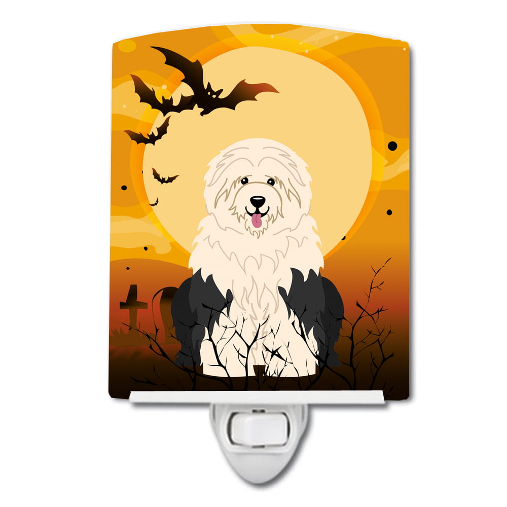BB4362CNL Halloween Old English Sheepdog Ceramic Night Light