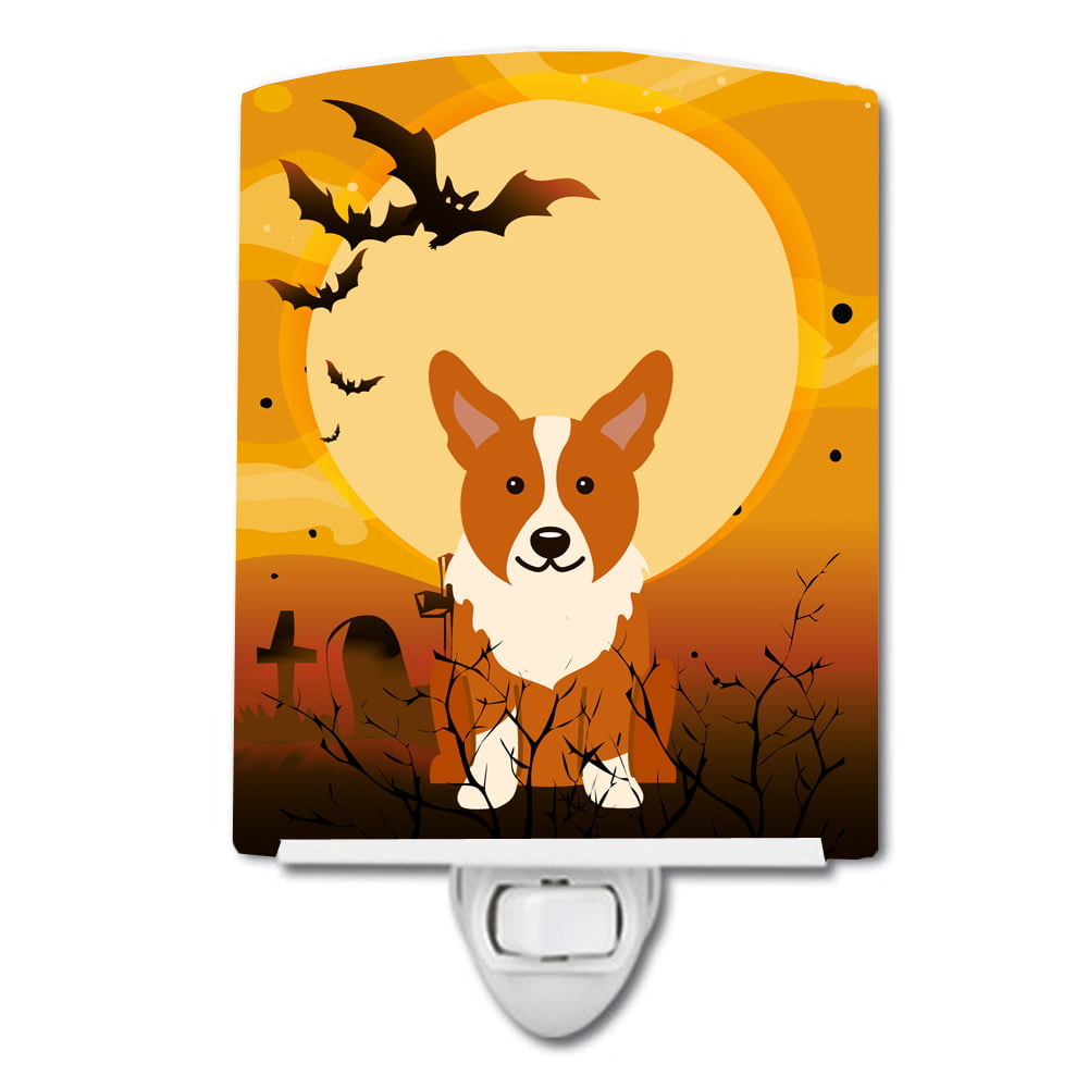 BB4366CNL Halloween Corgi Ceramic Night Light