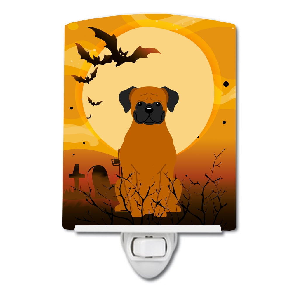 Halloween Fawn Boxer Ceramic Night Light