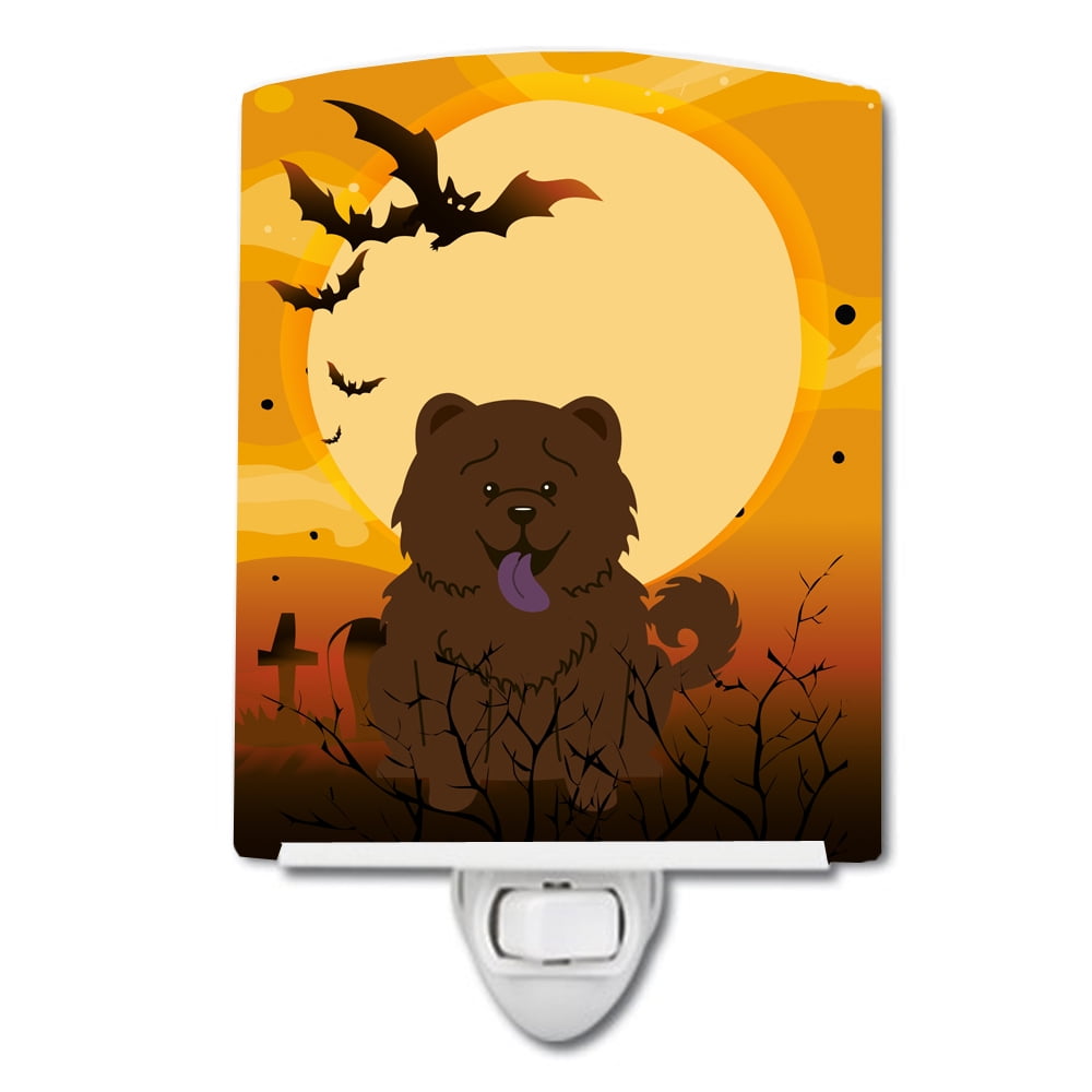 BB4407CNL Halloween Chow Chow Chocolate Ceramic Night Light