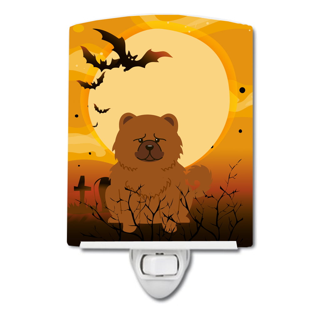 BB4408CNL Halloween Chow Chow Red Ceramic Night Light