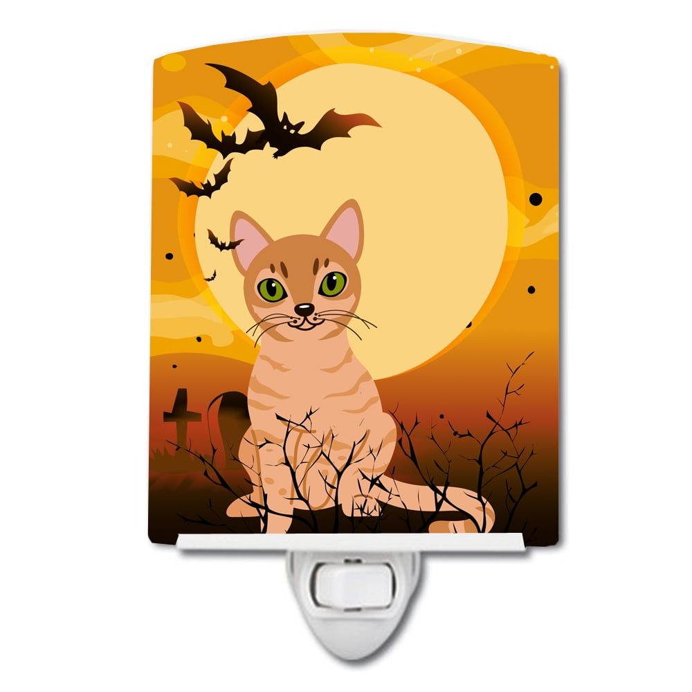Halloween Australian Mist Cat Ceramic Night Light