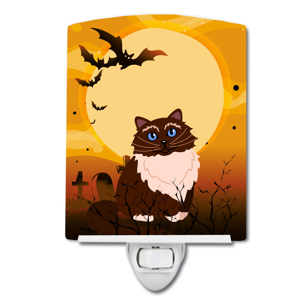 Halloween Himalayan Cat Ceramic Night Light