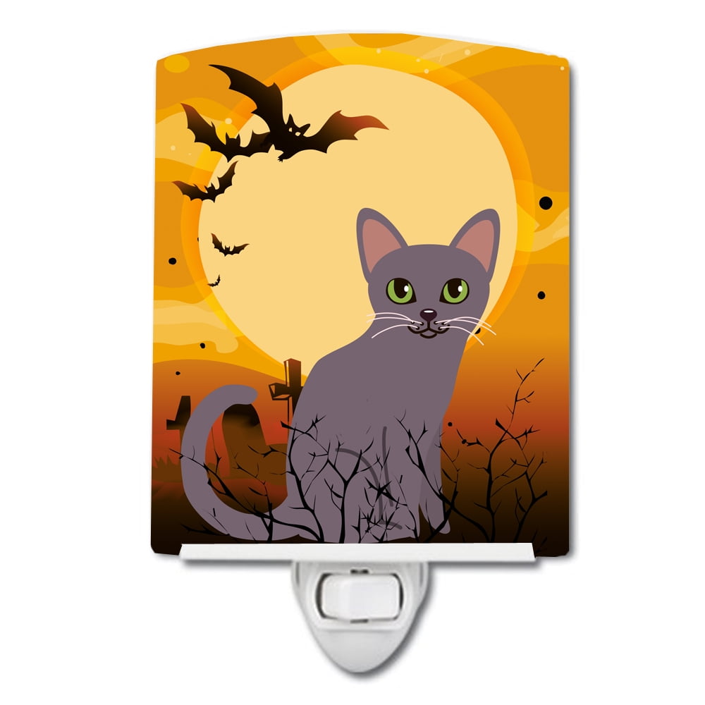 BB4447CNL Halloween Korat Cat Ceramic Night Light
