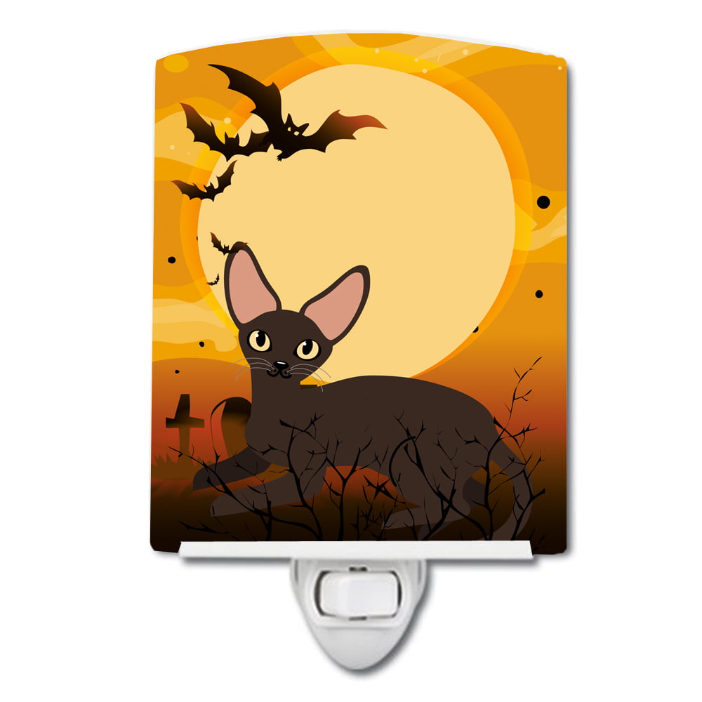 BB4451CNL Halloween Peterbald Cat Ceramic Night Light