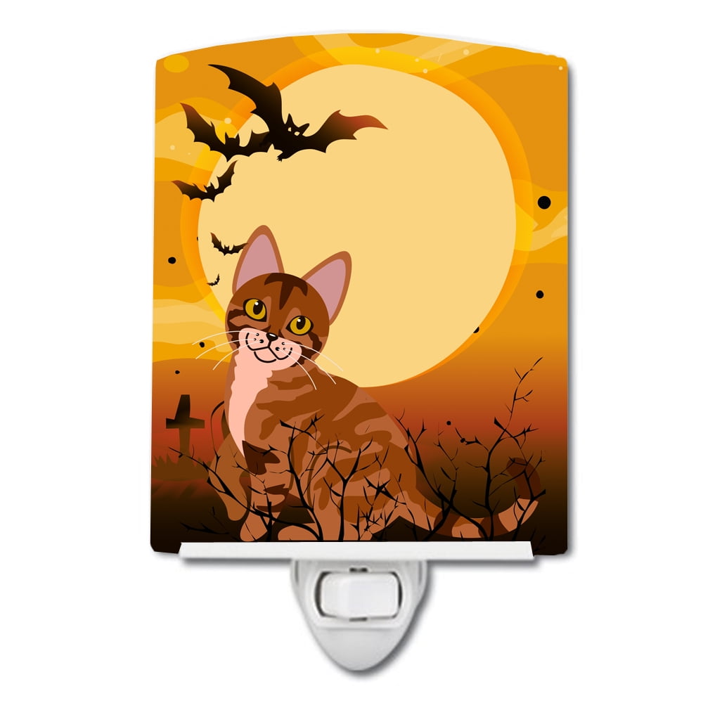 Halloween Sokoke Cat Ceramic Night Light