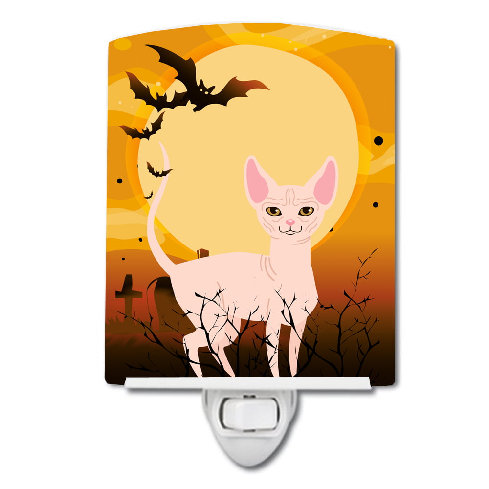 BB4457CNL Halloween Sphynx Cat Ceramic Night Light