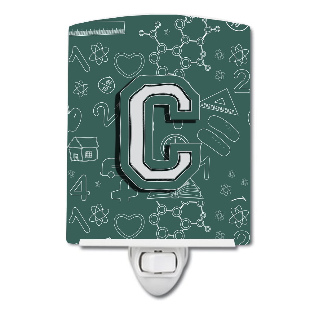 Letter C Back to School Initial Ceramic Night Light