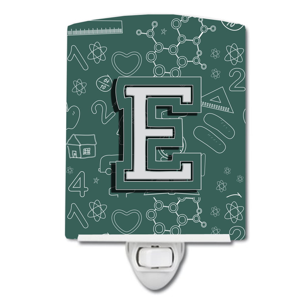 CJ2010-ECNL Letter E Back to School Initial Ceramic Night Light