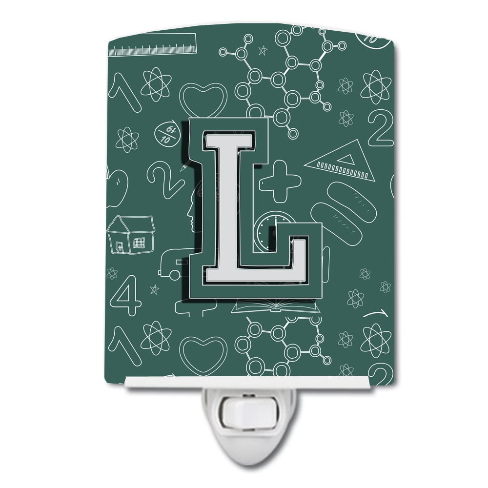 Letter L Back to School Initial Ceramic Night Light