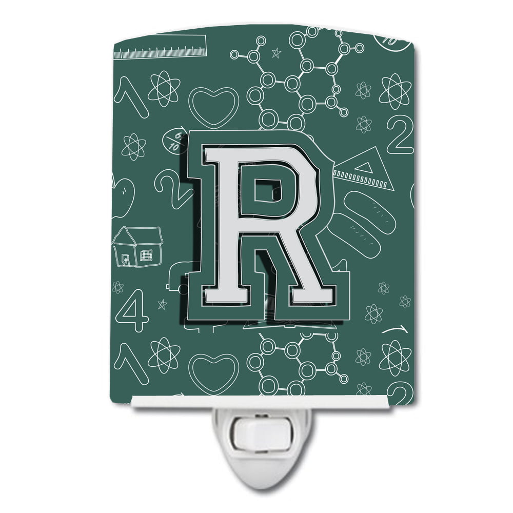 CJ2010-RCNL Letter R Back to School Initial Ceramic Night Light
