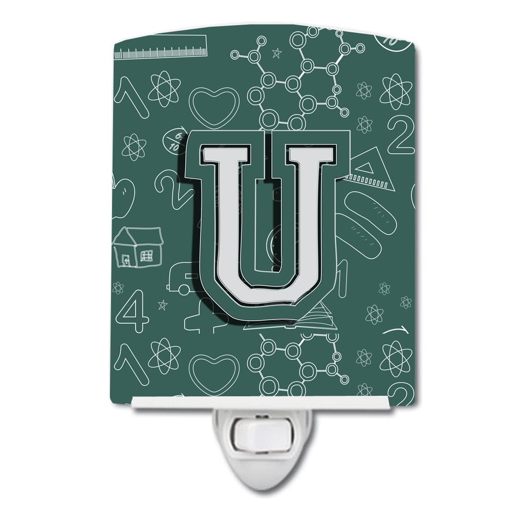 CJ2010-UCNL Letter U Back to School Initial Ceramic Night Light